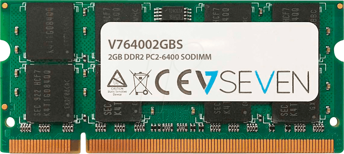 21SO0208-1006 - 2 GB SO DDR2 800 CL6 V7 von V7