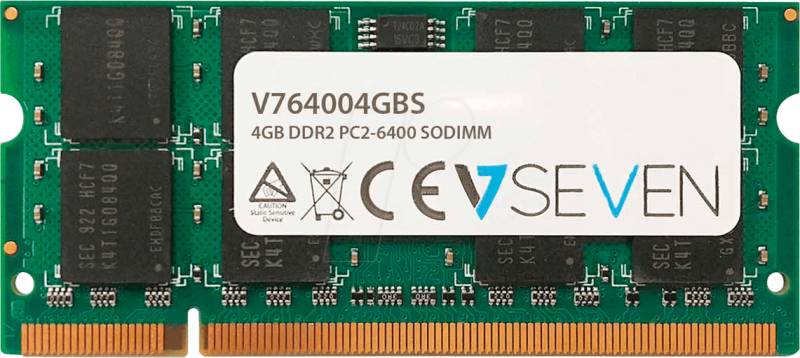 21SO0408-1006 - 4 GB SO DDR2 800 CL6 V7 von V7