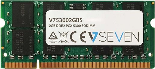 V7 2GB DDR2 667MHZ CL5 2GB DDR2 PC2-5300 - 667Mhz, SO DIMM (V753002GBS) von V7