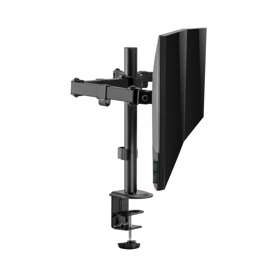 V7 - Befestigungskit (Klammerbasis, 2 Gelenkarme, 2 VESA-Platten) - für 2 Monitore - Stahl - Bildschirmgröße: 43.2-81.3 cm (17-32) - Tischmontage von V7