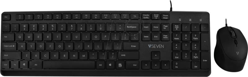 V7 CKU350US - Tastatur-/Maus-Kombination, USB, mit US-Layout von V7
