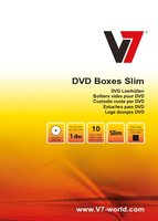 V7 DVD Slim Leerhülle CD Leerhülle Slim Jewel Case für CD und DVD mit Booklet (10-er Pack) bruchsicher, schwarz von V7