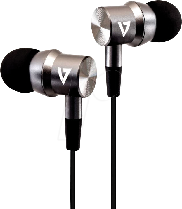 V7 HA1113EB - In-Ear Kopfhörer, Freisprechfunktion, silber von V7