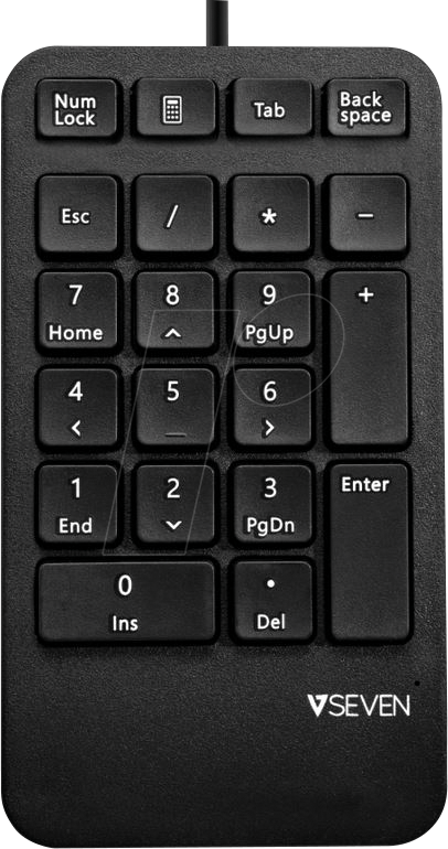 V7 KP4001E - Nummernblock, USB, schwarz von V7