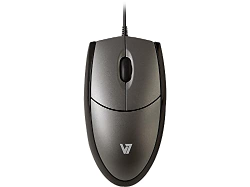 V7 MV3000 Retail optische LED-Maus (3-Tasten, 1000dpi, USB) Silber/schwarz von V7