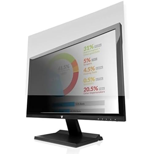 V7 PS19.0WA2- 2E 19" Blickschutzfilter (16:10, 40,94 x 25,68 cm / 16,12 x 10,11 Zoll, matt/glossy, Reinigungstuch, Befestigungslaschen) von V7