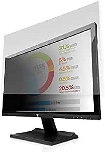 V7 PS27.0W9A2- 2E 27" Blickschutzfilter (16:9, 58,19 x 36,34 cm / 22,91 x 14,31 Zoll, matt/glossy, Reinigungstuch, Befestigungslaschen) von V7