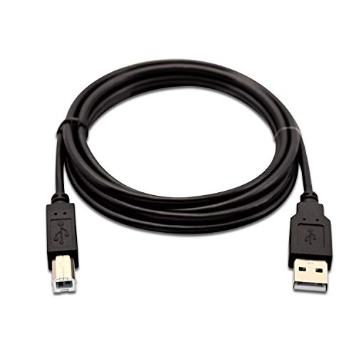 V7 USB A (male) zu USB B (male), 2 Meter (6,6 ft) - schwarz - USB Kabel (2m (6,6 ft) - schwarz, 2m USB A, USB B, 1.0, 480Mbps, schwarz) von V7