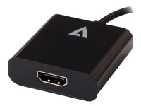 V7 USB-C(m) auf HDMI(w) Adapter Schwarz, 0,1 m, USB Typ-C, HDMI 1.4, Männlich, Weiblich, Gerade von V7