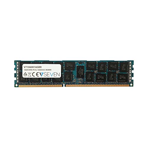 V7 V71060016GBR Server DDR3 DIMM Arbeitsspeicher 16GB (1333MHZ, CL9, PC3-10600, 240pin, 1.35 Volt, Registered ECC) von V7