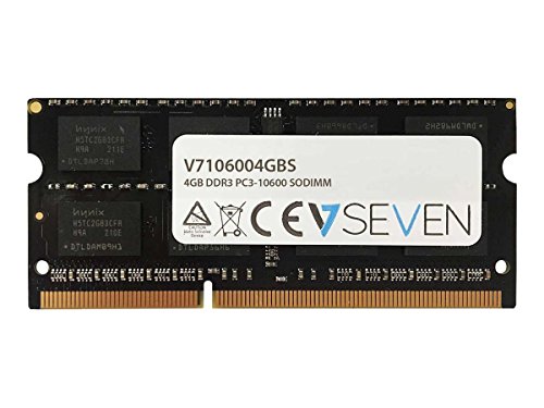 V7 V7106004GBS Notebook DDR3 SO-DIMM Arbeitsspeicher 4GB (1333MHZ, CL9, PC3-10600, 204pin, 1.5 Volt) von V7