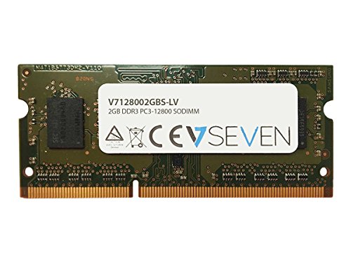 V7 V7128002GBS-LV Notebook DDR3 SO-DIMM Arbeitsspeicher 2GB (1600MHZ, CL11, PC3L-12800, 204Pin, 1.35V, Low Voltage) von V7