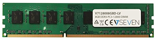 V7 V7128008GBD-LV Desktop DDR3 DIMM Arbeitsspeicher 8GB (1600MHZ, CL11, PC3L-12800, 240pin, 1.35V, Low Voltage) von V7