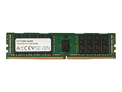 V7 V71700016GBR Server DDR4 DIMM Arbeitsspeicher 16GB (2133MHZ, CL15, PC4-17000, 288pin, 1.2 Volt, Registered) von V7