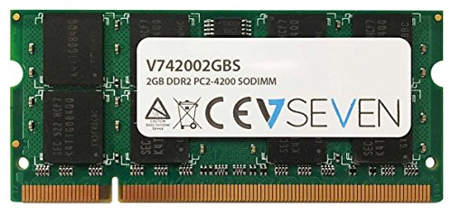 V7 V742002GBS Notebook DDR2 SO-DIMM Arbeitsspeicher 2GB (533MHZ, CL5, PC2-4200, 200pin, 1.8 Volt) von V7