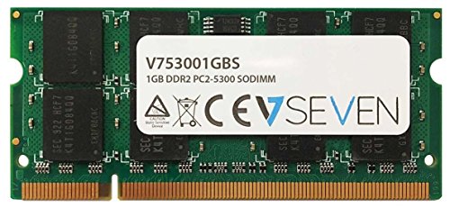 V7 V753001GBS Notebook DDR2 SO-DIMM Arbeitsspeicher 1GB (667MHZ, CL5, PC2-5300, 200pin, 1.8 Volt) von V7