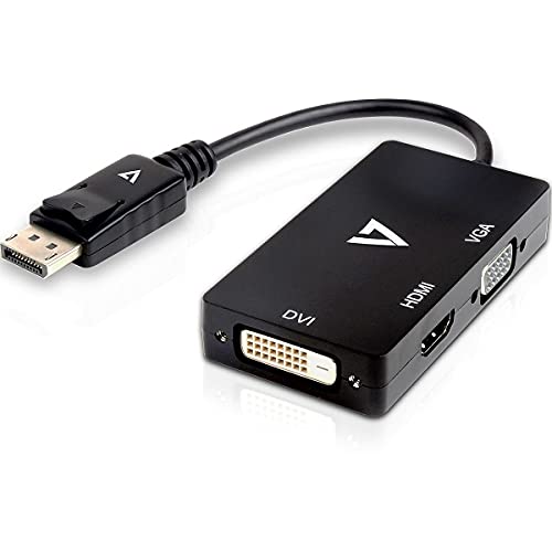 V7 V7DP-VGADVIHDMI-1E DisplayPort Adapter (m) auf VGA, HDMI oder DVI (f) von V7