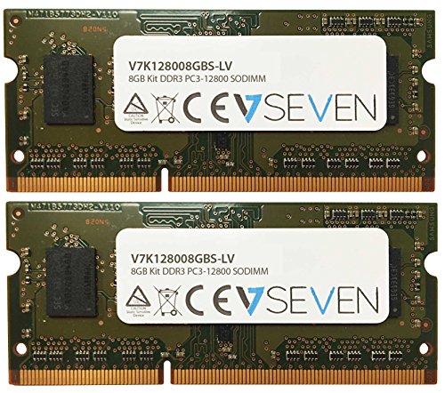 V7 V7K128008GBS-LV Notebook DDR3 SO-DIMM Arbeitsspeicher 8GB (2X4GB KIT, 1600MHZ, CL11, PC3L-12800, 204Pin, 1.35V, Low Voltage) von V7