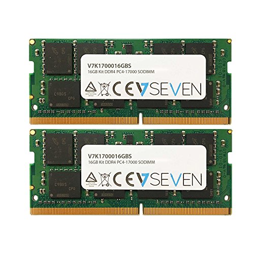 V7 V7K1700016GBS Notebook DDR4 SO-DIMM Arbeitsspeicher 16GB (2X8GB KIT, 2133MHZ, CL15, PC4-17000, 260pin, 1.2V) von V7