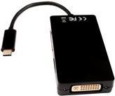 V7 - Videoadapter - USB-C männlich zu HD-15 (VGA), HDMI, DVI weiblich - Schwarz - 4K Unterstützung von V7