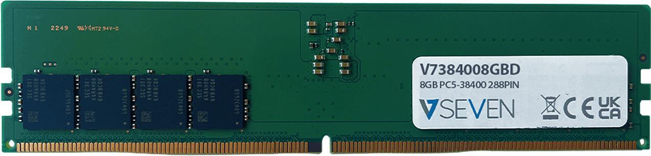 V7 - DDR5 - Modul - 8 GB - DIMM 288-PIN - 4800 MHz / PC5-38400 - CL40 - ungepuffert - non-ECC (V7384008GBD) von V7