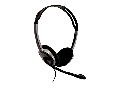 Videoseven V7 HA212-2EP Headset Binaural Kopfband Schwarz, Silber - Headsets (Call Center/Büro, Binaural, Kopf, with Microphone von V7