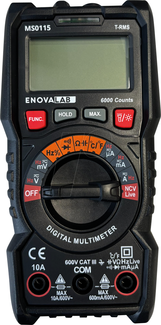 VAL MS0115 - TrueRMS Digital-Multimeter, 6.000 Counts, 600 V, 10 A, NCV von VA-LABS