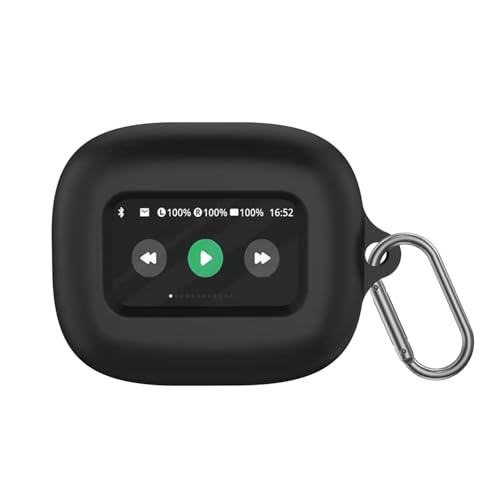 VAEKNVG Silikonhülle für JBL Live Flex 3, JBL Live Buds 3, JBL Live Beam 3, stoßfeste Schutzhülle mit Schlüsselanhänger-Zubehör (schwarz) von VAEKNVG