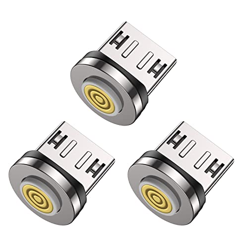VAFOTON 5Pin Micro USB Schnelllade Magnet Adapter [3Stück], Magnetisches Stecker Ersatzstecker Phone Staubschutz Verbinder für Megnetisches USB Ladekabel von VAFOTON