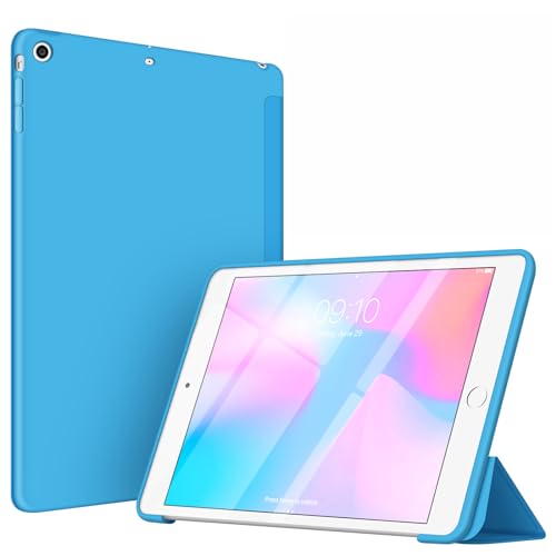 VAGHVEO Hülle für iPad Mini 1 2 3 Dünne Leichtgewicht Ständer Schutzhülle [Auto Schlafen/Wecken] mit Flexibel Weicher TPU Rückseite Cover Leder Hüllen für Apple iPad Mini, iPad Mini2, iPad Mini3, Blau von VAGHVEO