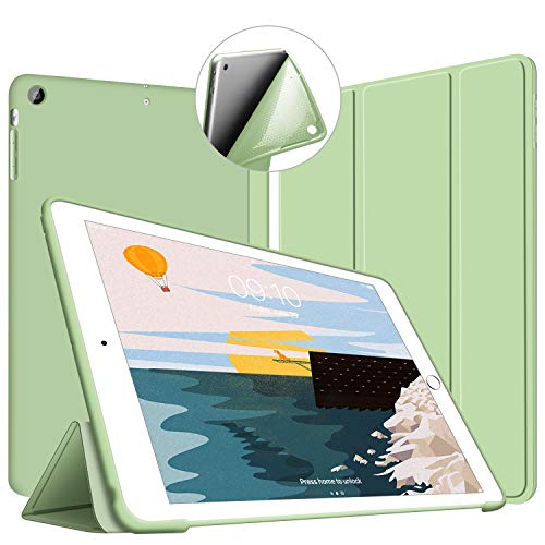 VAGHVEO Hülle für iPad Mini 1 2 3 Leichtgewicht Ständer Schutzhülle [Auto Schlafen/Wecken] mit Flexibel Weicher TPU Rückseite Cover Leder Hüllen für Apple iPad Mini, iPad Mini2, iPad Mini3, Hell Grün von VAGHVEO