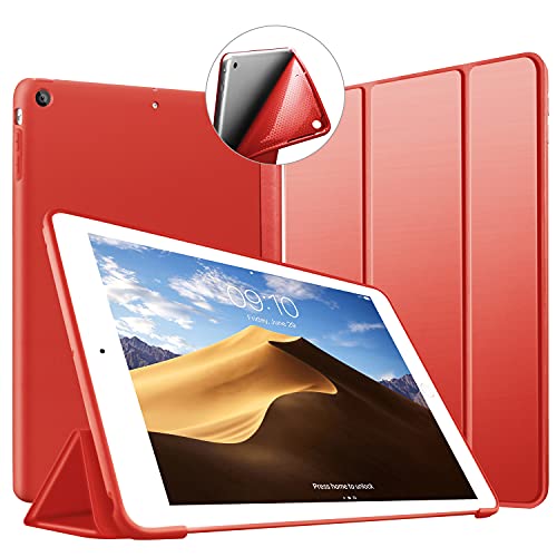 VAGHVEO Schutzhülle für iPad Air 1, schlanke, leichte Standfunktion, Schutzhülle für Apple iPad Air 1 9,7 Zoll (24,6 cm) Tablet, Rot von VAGHVEO