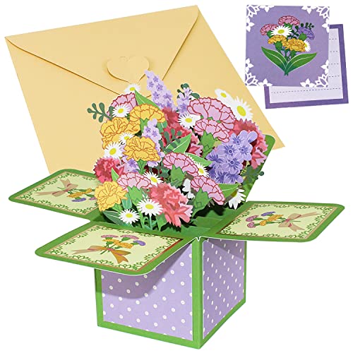 Geburtstagskarte Pop Up Karte Blumen 3D Blumenkarte für Thanksgiving Valentinstag Jubiläum Hochzeit Geschenk Verwendet von VAIAV