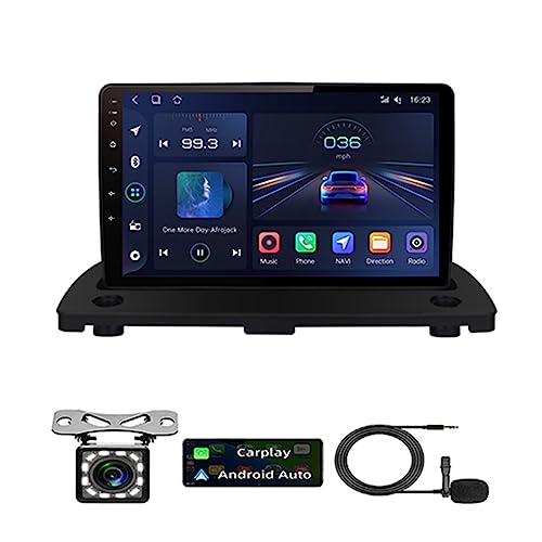 VAIGAI Android Auto 2 Din Radio Mit Navi 9 Zoll Touchscreen Für Volvo XC90 2004-2014 Android 11 Autoradio Bluetooth Plug-and-Play DAB + WiFi 4G Mirrorlink Carplay OBD USB (Color : 4Core 2+32G) von VAIGAI