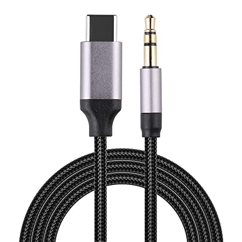 VAKS Aux Kabel USB C auf 3,5 mm Klinke (1.5M), USB C auf Aux Audio Klinke Adapter für Samsung S22/ S21 Google Pixel und mehr TPY C Schnittstelle, Kopfhörer,Home/Stereos, Grau von VAKS