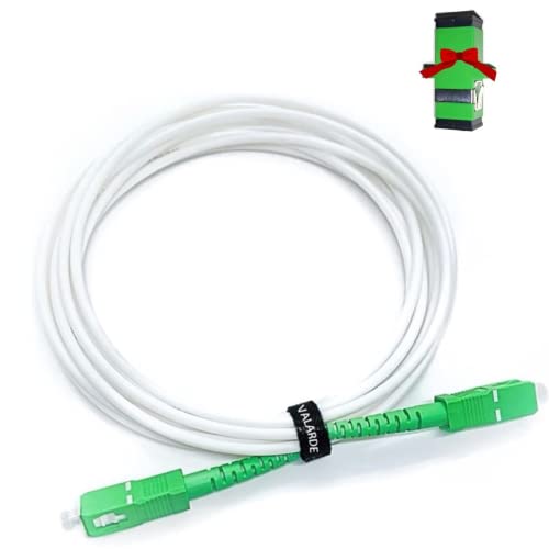 VALARDE Glasfaser-Verlängerungskabel Jumperband Monomode SC-APC auf SC-APC – geschirmter und verstärkter Kevlar – sehr geringer Verlust VALARDE Glasfaser-Verlängerungskabel Jumperband Monomode SC-APC auf SC-APC – geschirmter und verstärkter Kevlar – sehr geringer Verlust von VALARDE