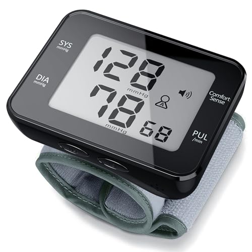 VALE Blutdruckmessgerät AS-55G für Handgelenks-Messung (12,5-20cm Durchmesser) | bis zu 2 Benutzer | LCD Display | inkl. Batterien (2xAAA) und Aufbewahrungstasche von VALE