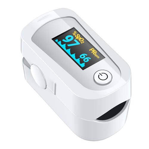 VALE Fingerspitzen Pulsoximeter MD-CS55 | farbiges OLED Display | inkl. Batterien (2xAAA) und Trageschlaufe von VALE
