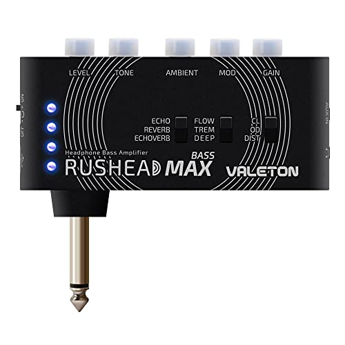 Valeton Rushead Max Bass Kopfhörer Verstärker Multi-Effects USB Aufladbar Portabel Hosentasche Schlafzimmer Plug-In Mini Kopfhörerverstärker von VALETON