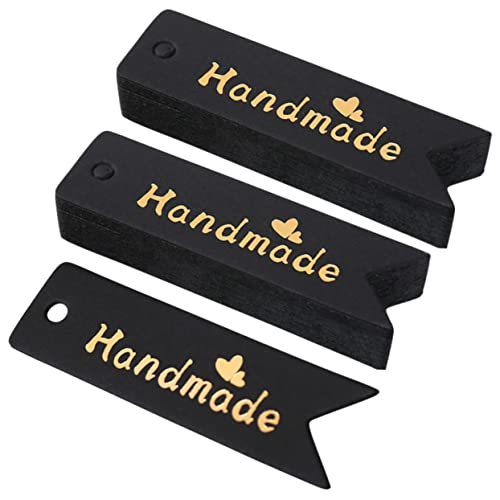 VALICLUD 100 Stück Handgefertigte Geschenkkarten Du Gegenwärtig Etiketten Party Hochzeit Gold Tags für handgefertigte Artikel handgemachte Tags Namensschilder für Papier Schwarz VALICLUD 100 Stück Handgefertigte Geschenkkarten Du Gegenwärtig Etiketten Party Hochzeit Gold Tags für handgefertigte Artikel handgemachte Tags Namensschilder für Papier Schwarz von VALICLUD