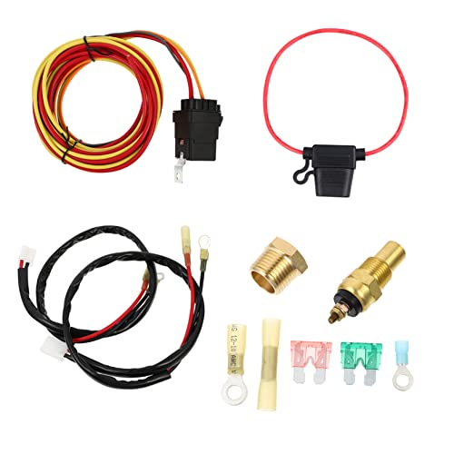 VALICLUD 1Satz Automotive Dual Cooling Lüfter Kabelbaum Kit Effizientes Relais Kabelbaum für Lüfter mit Langlebigen Materialien und Einfacher Installation von VALICLUD