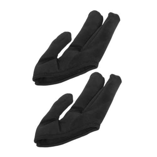 VALICLUD 2 Stück Drei-finger-set Glättungshandschuhe Haarglätter Zubehör Für Haarstyling Wärmehandschuh Für Lockenstab Fingerabdeckung Für Lockenwickler Lockenstab Handschuh Black Baumwolle von VALICLUD