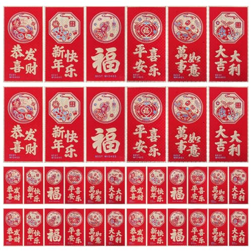 VALICLUD 36 Stück Rotes Segenspaket für das neue Jahr rote pakete des chinesischen neujahrsfests Frühlingsfest rotes Paket Frühlingsfest Hong Bao Frohes neues Partyzubehör Papier VALICLUD 36 Stück Rotes Segenspaket für das neue Jahr rote pakete des chinesischen neujahrsfests Frühlingsfest rotes Paket Frühlingsfest Hong Bao Frohes neues Partyzubehör Papier von VALICLUD