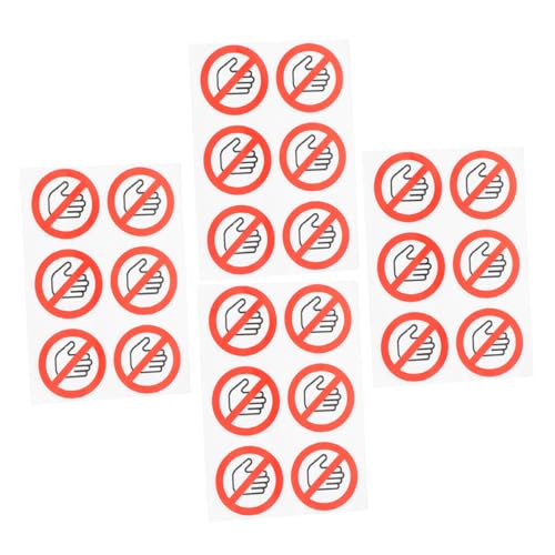 VALICLUD 4 Blätter Keine Berührenden Schilder Nicht-touch-schilderaufkleber Selbstklebende Warnschilder Warnschild-aufkleber Warnaufkleber Bitte Berühren Sie Das Schild Nicht Vinyl von VALICLUD