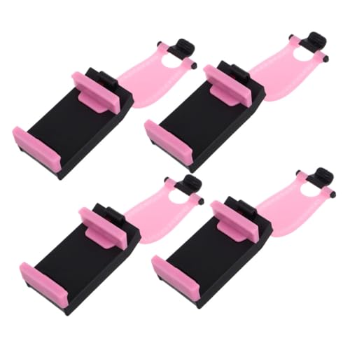 VALICLUD 4 Stück Autotelefonhalter Telefonhalterung Handy Armaturenbrett Halterung Telefon Autohalterung Halterungsclip Für Telefonhalter Auto -telefonständer Telefonlenkradmontage PVC Rosa von VALICLUD