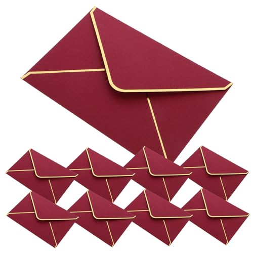 VALICLUD 50Stücke Elegante Einladungskartenumschläge mit Goldrand Dekorative Umschläge für Hochzeiten Geburtstagsfeiern Feiertage für Standardkarten und Grußkarten VALICLUD 50Stücke Elegante Einladungskartenumschläge mit Goldrand Dekorative Umschläge für Hochzeiten Geburtstagsfeiern Feiertage für Standardkarten und Grußkarten von VALICLUD