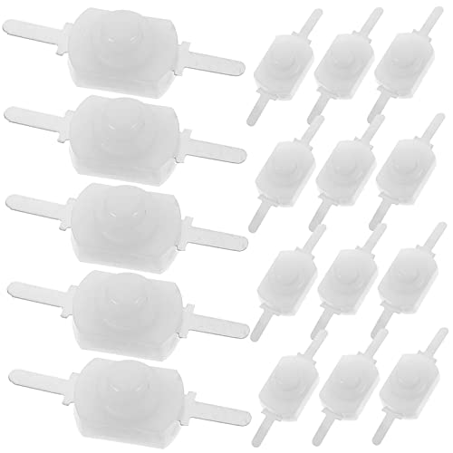 VALICLUD 50Stücke Mini Druckknopfschalter für Taschenlampen Selbstsperrend Pin Langlebig für Elektrische Geräte DIY Projekte Einfache Installation Verwendung von VALICLUD
