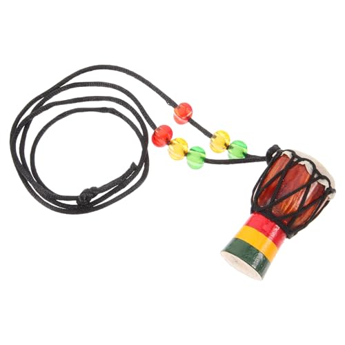 VALICLUD Mini Djemben Afrikanische Handtrommel Halskette Holz Djemben Anhänger Kleine Trommel Charm Halskette Percussion Afrikanische Handtrommel (Zufällige Farbe) von VALICLUD