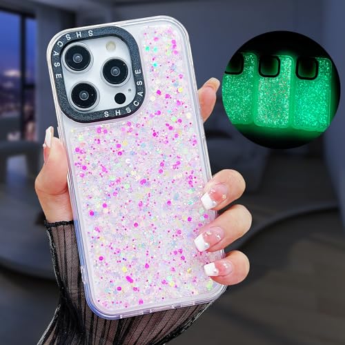 VALRION Kompatibel mit iPhone 14 Pro Leuchtende Hülle, leuchtet im Dunkeln, nachtleuchtende fluoreszierende Schutzhülle für Frauen und Mädchen, glitzernd, schmal, weich, Stoßschutz,, FX314-i14PM-1 VALRION Kompatibel mit iPhone 14 Pro Leuchtende Hülle, leuchtet im Dunkeln, nachtleuchtende fluoreszierende Schutzhülle für Frauen und Mädchen, glitzernd, schmal, weich, Stoßschutz,, FX314-i14PM-1 von VALRION