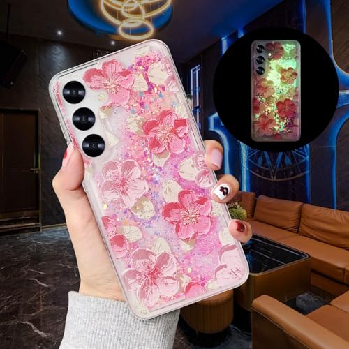 VALRION Schutzhülle für Samsung Galaxy S25 Plus, Motiv: Ölgemälde, Blume, leuchtet im Dunkeln, flüssig, fluoreszierend, schwimmend, weich, TPU, leuchtende Handyhülle, Rosa VALRION Schutzhülle für Samsung Galaxy S25 Plus, Motiv: Ölgemälde, Blume, leuchtet im Dunkeln, flüssig, fluoreszierend, schwimmend, weich, TPU, leuchtende Handyhülle, Rosa von VALRION